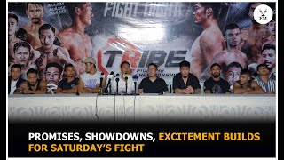 Fighters take questions at Tribe FC press conference [upl. by Diarmid142]