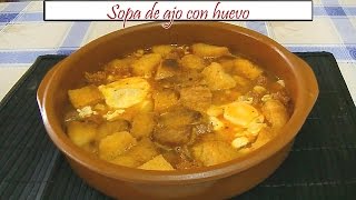 Sopa de ajo con huevo  Receta de Cocina en Familia [upl. by Niwre]