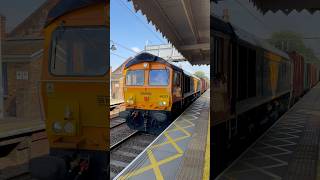 66312 GB Railfreight passing Ingatestone shortsfeed shorts shortsyoutube class66 railway train [upl. by Ioyal]