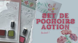 Test des sets de pochoirs floraux de chez Action [upl. by Nnave]