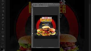 Food Social Media Post Design in Adobe Photoshop Tutorial shorts [upl. by Ruhnke]