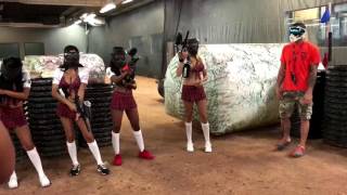 Paintball behind the scenes with the tilted kilt girls [upl. by Rad]