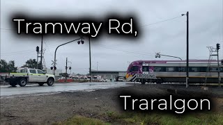 Tramway Rd Traralgon Level Crossing  photos at Shady Creek Rd Yarragon 02102024 [upl. by Cassondra]