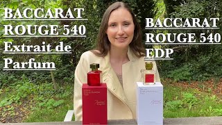 BACCARAT ROUGE 540 Extrait de Parfum vs BACCARAT ROUGE 540 EdP CравнениеCompairison [upl. by Trixy]