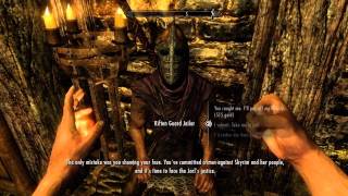 How to escape Riften Jail Skyrim  Tutorial [upl. by Dynah366]