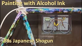 From Ugly to Beautiful  Using Alcohol Ink to Paint a vintage road bike Starring 80s Shogun [upl. by Newbill]