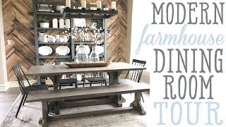 Ashleys Modern Farmhouse Dining Room Tour [upl. by Livesay10]