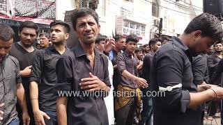 Muslims mourn as they observe Ashura in Delhi [upl. by Orteip]