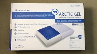 Viscosoft Artic Gel Pillow Cooling Gel Pillow White Standard Unboxing [upl. by Nahshu]