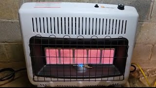 STAY WARM Mr Heater 30k BTU Propane Heater Install MrHeater PropaneHeater PropaneHeat Heater [upl. by Idoc857]