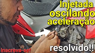 como resolver moto injetada oscilando aceleração aumentando só [upl. by Hsotnas255]