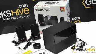 Parlantes 21 Microlab M200  Review by wwwgeekshivecom Español [upl. by Caiaphas]