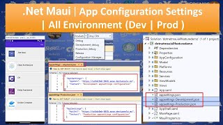 Net Maui  App Configuration Settings  All Environment Dev  Prod [upl. by Misak]