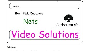 Nets Answers  Corbettmaths [upl. by Rimat940]