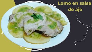 Lomo de cerdo en salsa de ajo De rechupete [upl. by Yttiy]