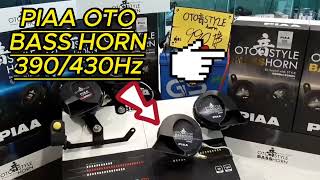 PIAA OTO Horn 400500Hz vs PIAA OTO Bass Horn 390430Hz [upl. by Barling]