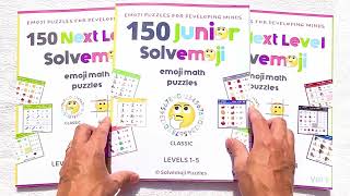 Solvemoji Puzzle Book  Levels 15 Junior  150 puzzles [upl. by Bergmann]