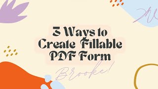 3 Efficient Ways to Create Fillable PDF Form on Mac and Windows [upl. by Boyes897]