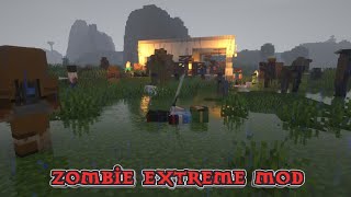 Minecraft 1165  Zombie Extreme mod [upl. by Lagas589]