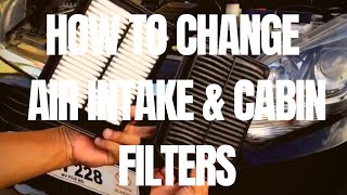 How to Replace Engine Air Filter and AC Cabin Filter  Toyota Wigo Ayla Agya Perodua Axia [upl. by Aronek]