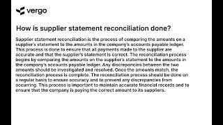 Supplier Statement Reconciliation A HowTo Guide [upl. by Seif]