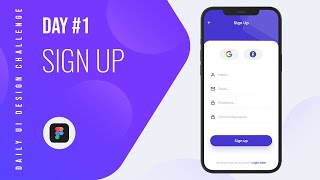 UI Design Challenge  Daily UI 001  SignUp Design [upl. by Tereve]