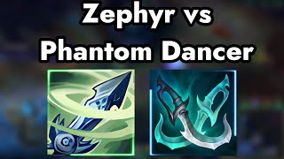 What should your 6th item be  Zephyr vs Phantom Dancer [upl. by Noiramed]