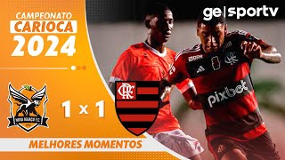 NOVA IGUAÇU 1 X 1 FLAMENGO  MELHORES MOMENTOS  2ª RODADA DO CAMPEONATO CARIOCA 2024  geglobo [upl. by Nyhagen594]