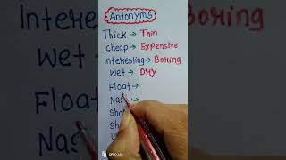 Antonyms words shortvideo work hard [upl. by Ellehcal]