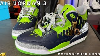 Air Jordan 3 Doernbecher Hugo On Feet Review [upl. by Enyedy]