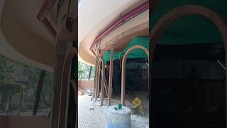 Furniture work hotel process work ceiling panelling designwork furniture short video [upl. by Nywled926]