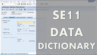 Learn SAP ABAP  SE11 Data Dictionary  Create A SAP Table [upl. by Dolphin]