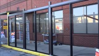 Turnstile amp Custom Glass Canopy Installation [upl. by Ahsemot]