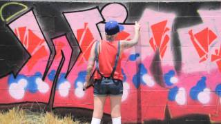 ArtPrimocom Sherm and Wink Piecing with Belton Molotow Premium Spray Paint [upl. by Jillie]