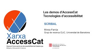 SCRIBAL transcriptor digital per a la docència  Demos AccessCat [upl. by Atsylac]