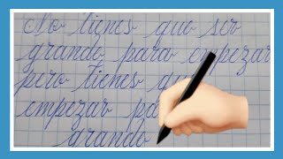 Caligrafía en cursiva con bolígrafo frases cortas [upl. by Sothena]