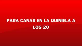 METODO DE APUESTA A LOS 20 PARA GANAR A LA QUINIELA [upl. by Rodney]