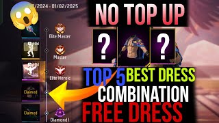 free fire new Heroic tshirt  free top 5 dress combination ti shirt combination free fire video [upl. by Maram677]