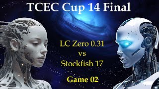 TCEC Cup 14 Final  Stockfish 17 vs LC Zero 031  Game 02 [upl. by Porett399]