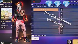 FREE FIRE DIAMOND GIVE AWAY HO RAHA HAI [upl. by Onoitna]