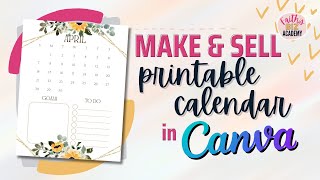 How To Create Printable Calendar In Canva FREE Calendar 2024 Canva Template [upl. by Ainer]