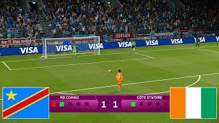 DR Congo 🆚 Cote dIvoire  Penalty Shootout 2024  African Cup of Nations 2023  eFootball PES 21 [upl. by Inness336]