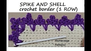 SPIKE FLOWER CROCHET BORDER edgings and embellishments [upl. by Esahc333]