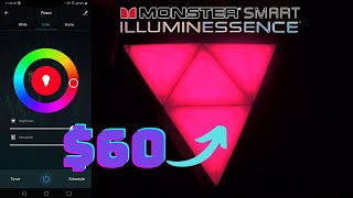 BEST NANOLEAF ALTERNATIVE MONSTER ILLUMINESSENCE PRISM SMART RGB LIGHTS REVIEW JS TECHIE REVIEWS [upl. by Ocimad395]