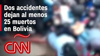 Accidentes mortales en Bolivia autobús se volcó en Cochabamba y estudiantes sufren caída en El Alto [upl. by Durrell735]