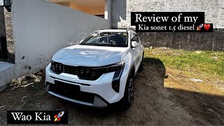 Review of the Kia sonet 15 diesel manual htx 🚀🚀 diesel rocket Waah Kia ♥️ [upl. by Remled]