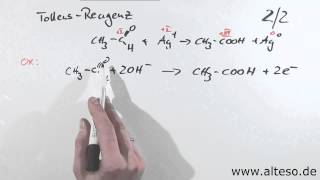 Übung Redoxreaktionen  Tollens SilberspiegelProbe Variante B [upl. by Adnuhsed]