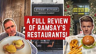 A Full Day Reviewing GORDON RAMSAY RESTAURANTS in LONDON The GOOD and BAD [upl. by Yelkcub]