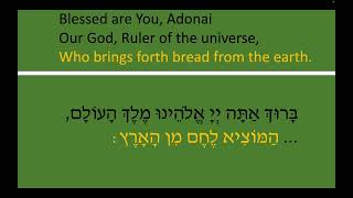 Hebrew for Prayer 2  Prayer before eating bread [upl. by Damahom]