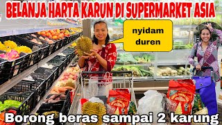 BELANJA HARTA KARUN DI SUPERMARKET ASIA STOCK BERAS ampBELI DUREN SULTAN SEPERTI NYIDAM [upl. by Yerroc]